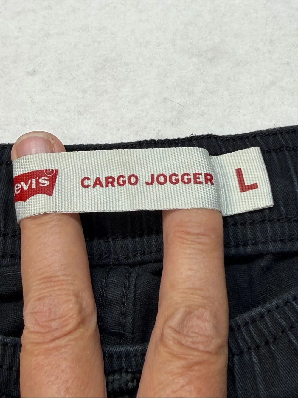 Levi's Black Cargo Jogger Pants - Utility Pocket Style - Size Large 12-13 Years